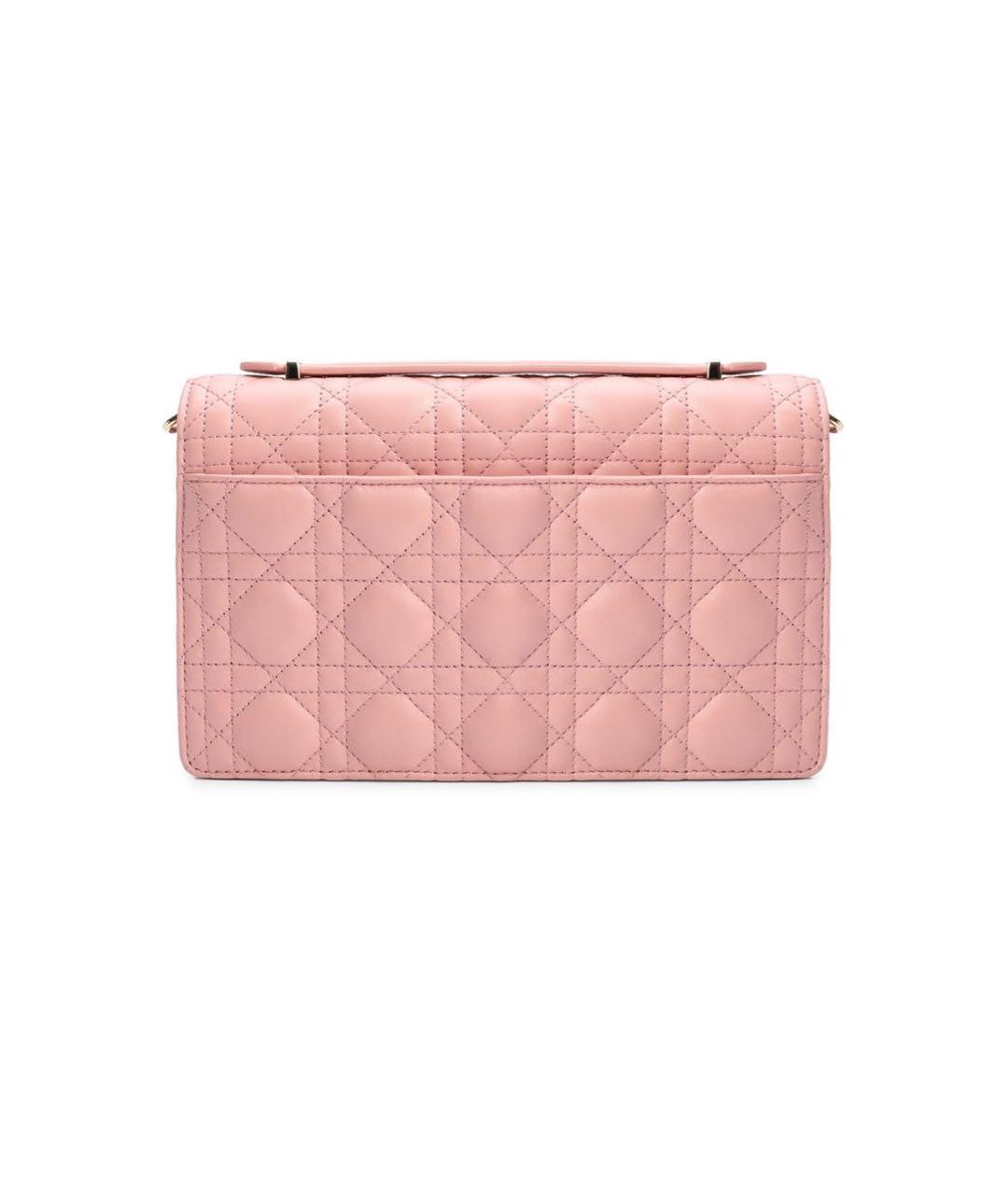 CHRISTIAN DIOR Розовая кожаная сумка через плечо, фото 2