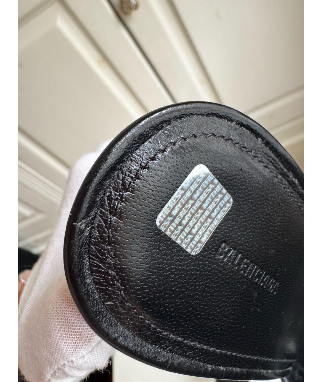 BALENCIAGA Черные кожаные мюли, фото 6