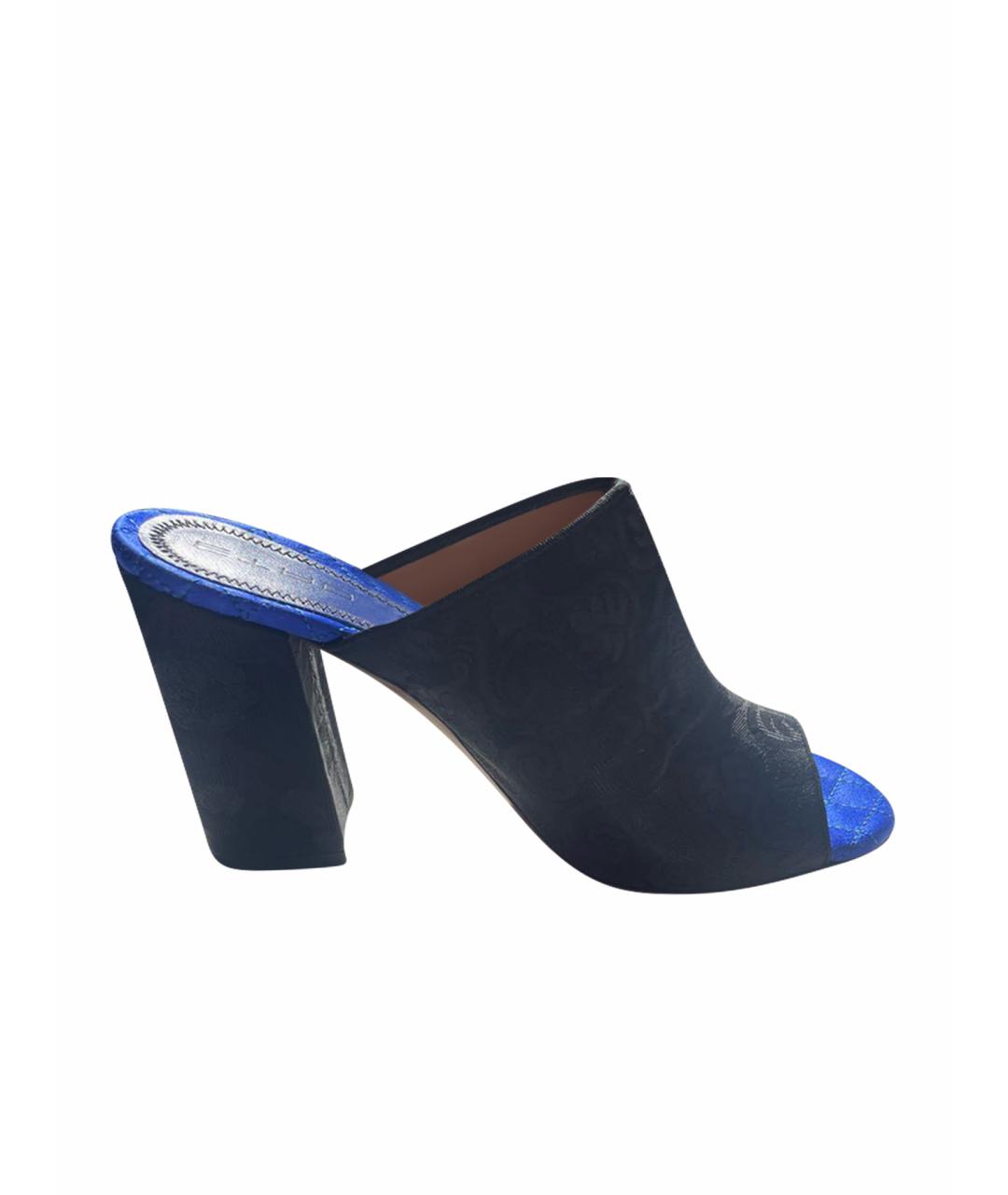 ETRO Синие текстильные сабо, фото 5