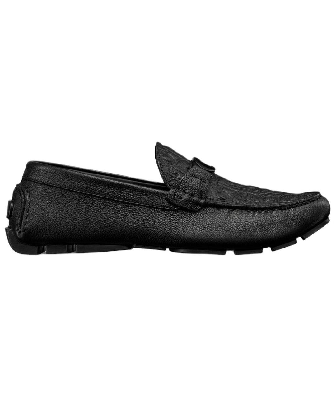 CHRISTIAN DIOR Черные кожаные лоферы, фото 1