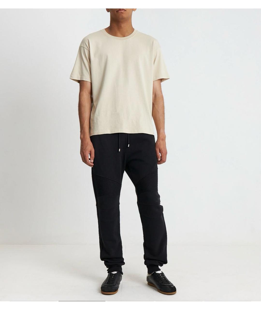 BALMAIN Черные хлопко-эластановые повседневные брюки, фото 5