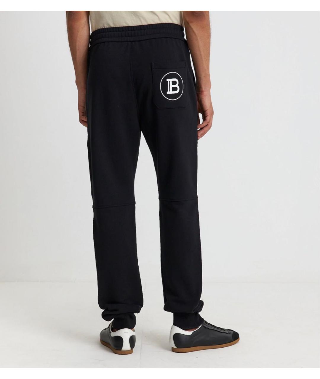 BALMAIN Черные хлопко-эластановые повседневные брюки, фото 2
