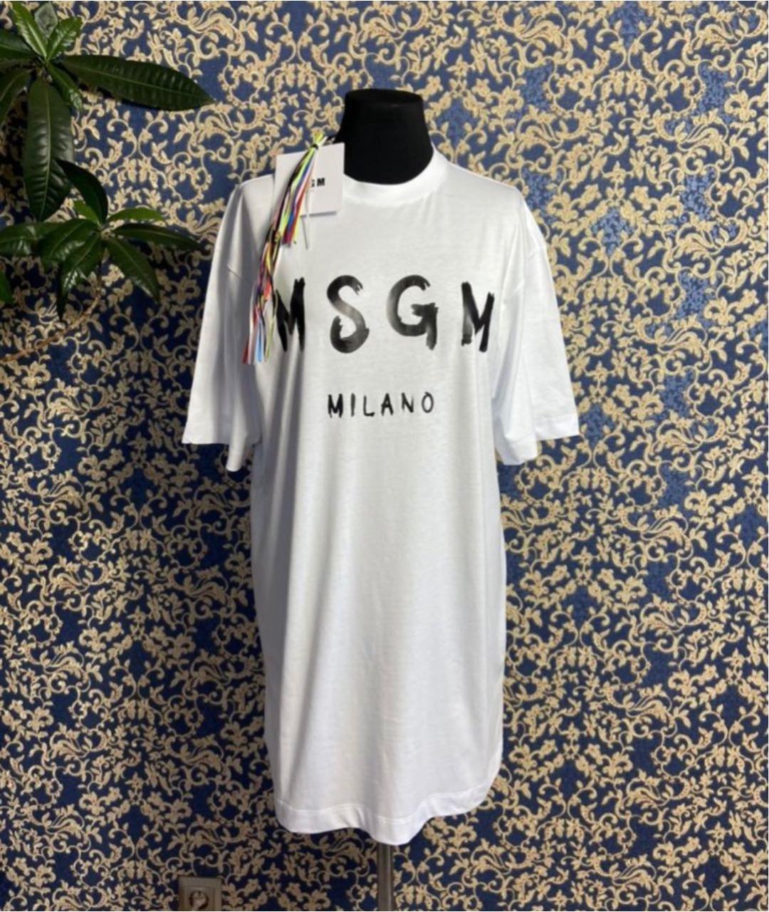 MSGM Белое хлопковое повседневное платье, фото 9