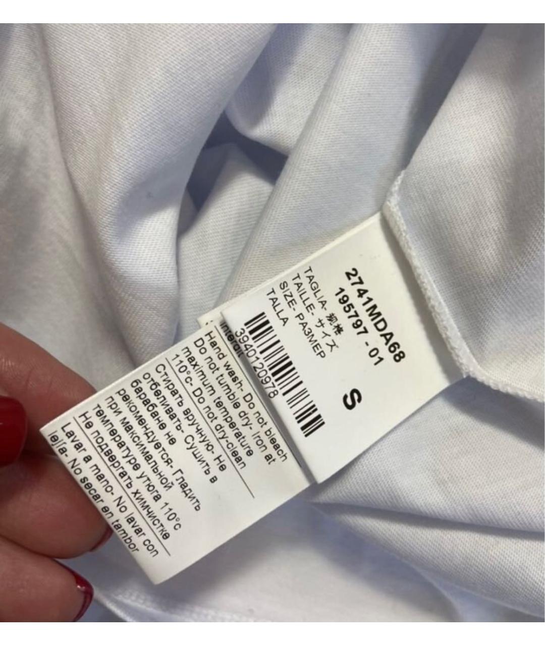 MSGM Белое хлопковое повседневное платье, фото 6