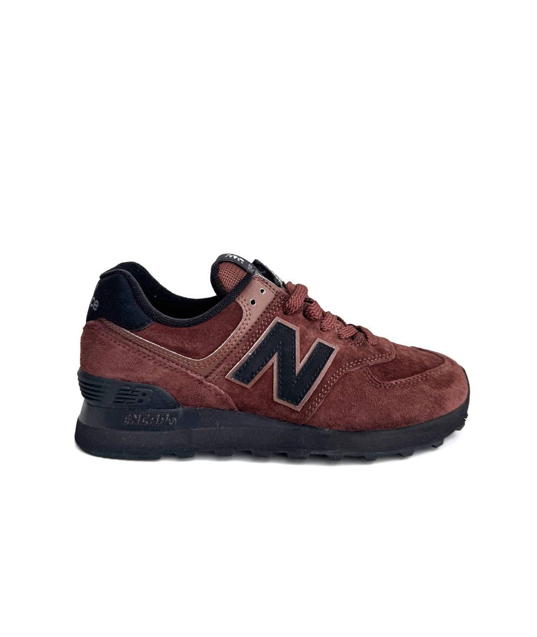 NEW BALANCE Коричневые замшевые кроссовки, фото 8