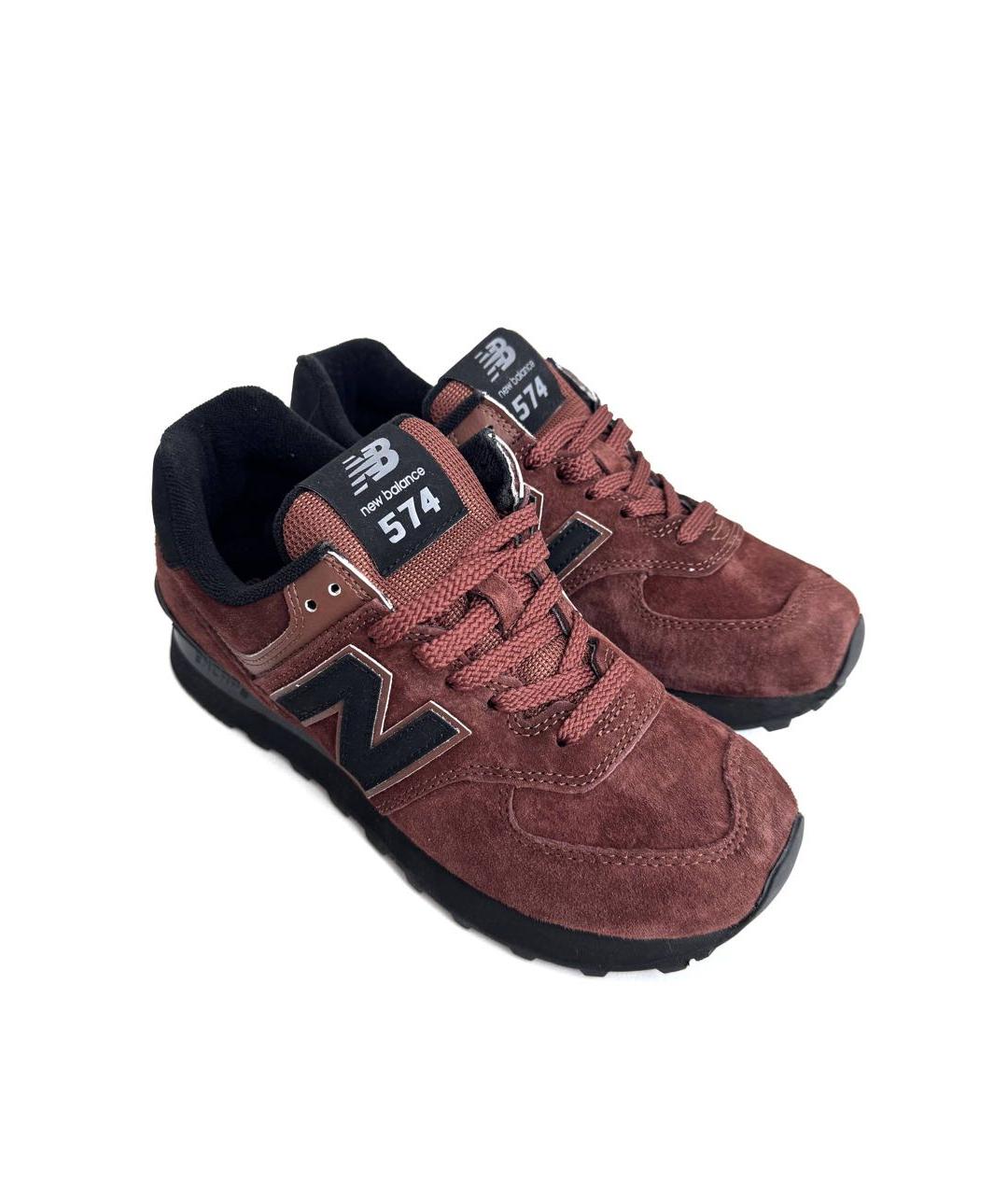 NEW BALANCE Коричневые замшевые кроссовки, фото 2