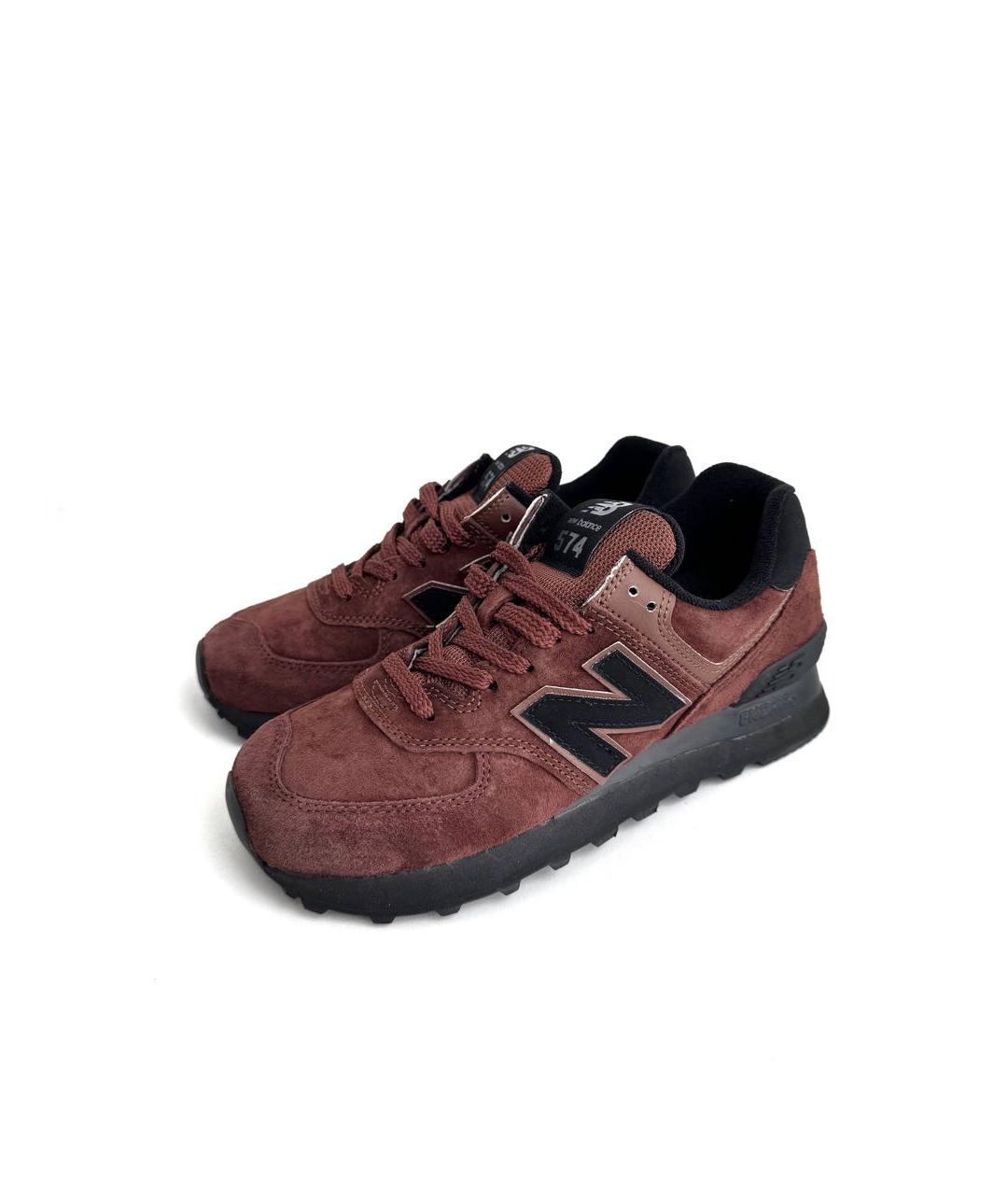 NEW BALANCE Коричневые замшевые кроссовки, фото 4