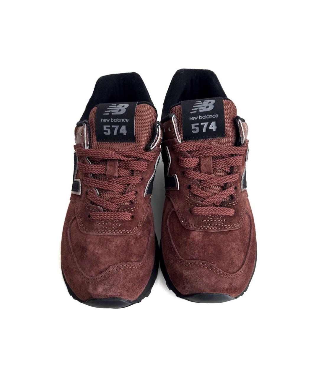 NEW BALANCE Коричневые замшевые кроссовки, фото 3