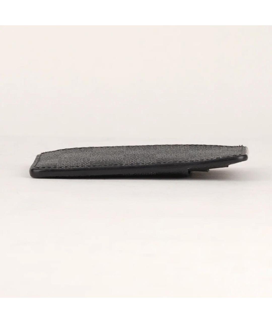 LOUIS VUITTON Черный кожаный кардхолдер, фото 6