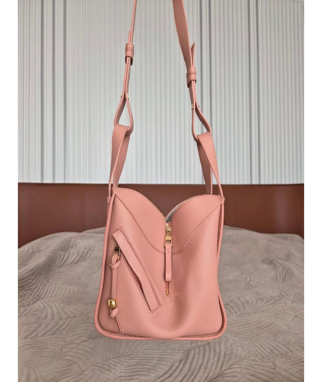 LOEWE Розовая кожаная сумка через плечо, фото 3