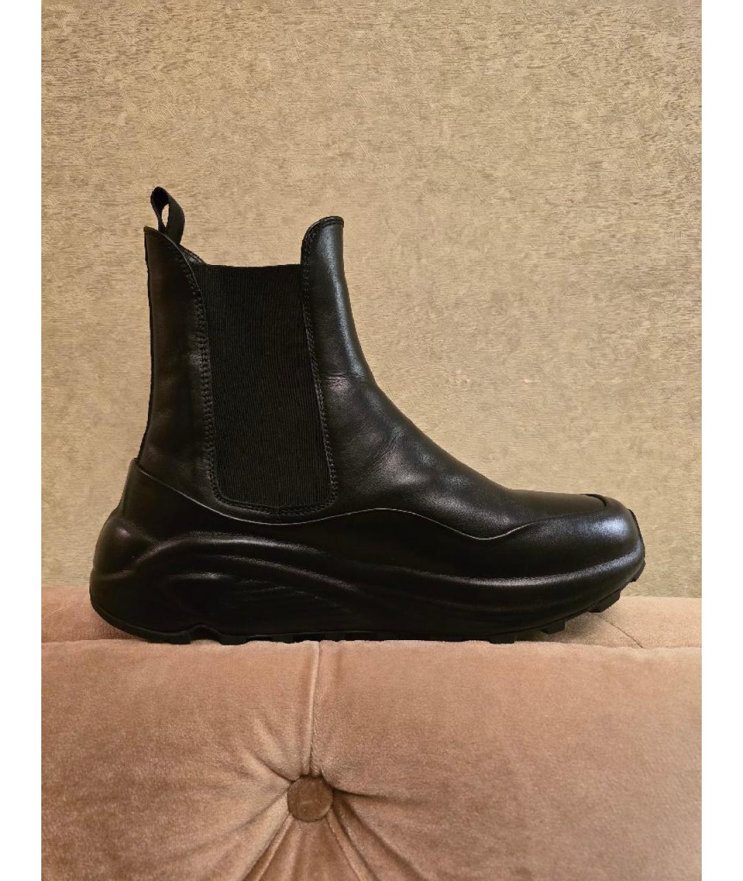 OFFICINE CREATIVE Черные кожаные ботинки, фото 7