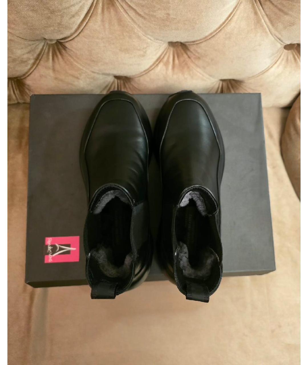 OFFICINE CREATIVE Черные кожаные ботинки, фото 3