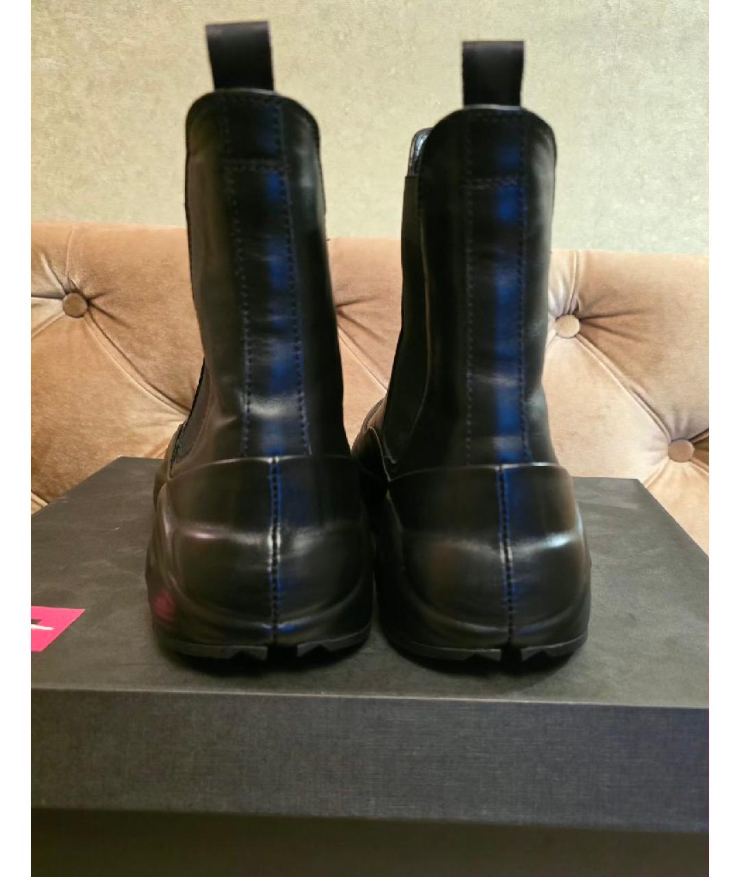 OFFICINE CREATIVE Черные кожаные ботинки, фото 4