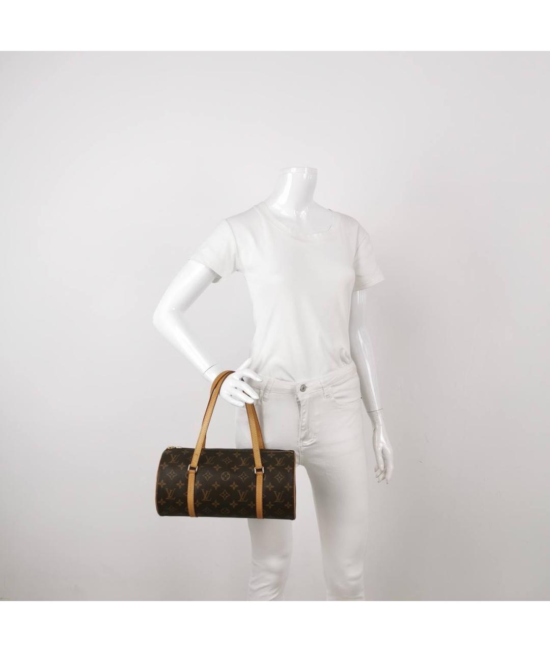 LOUIS VUITTON Коричневая сумка с короткими ручками, фото 6