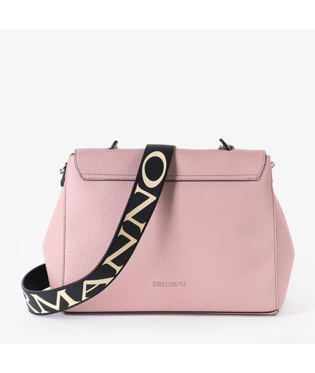 ERMANNO SCERVINO Розовая сумка с короткими ручками из искусственной кожи, фото 3