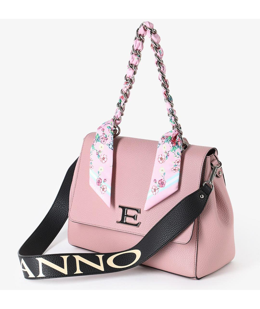 ERMANNO SCERVINO Розовая сумка с короткими ручками из искусственной кожи, фото 2