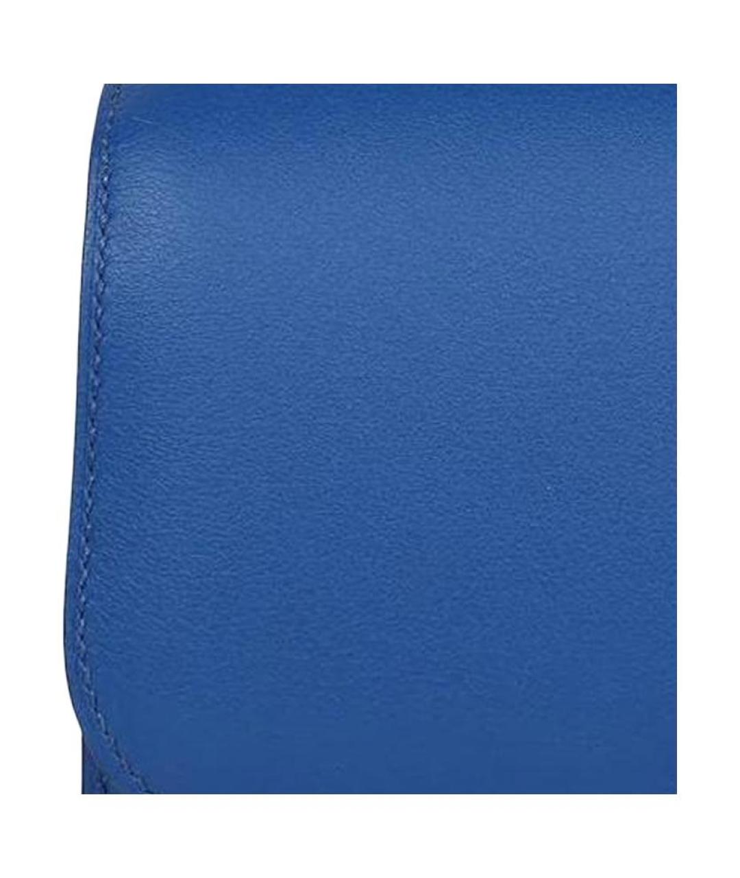 HERMES Синяя кожаная сумка через плечо, фото 3