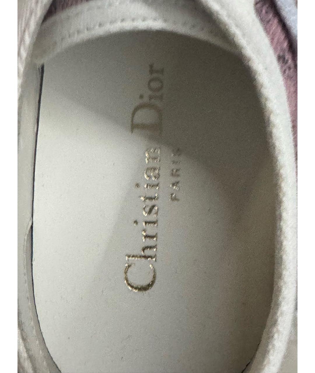 CHRISTIAN DIOR Розовые текстильные кеды, фото 4