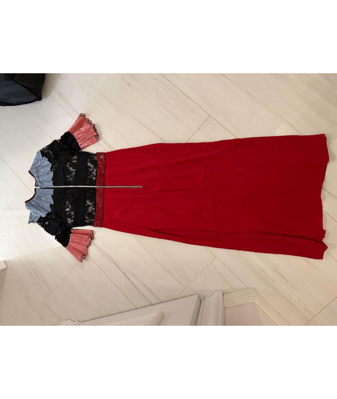 GUCCI Мульти шелковое вечернее платье, фото 4