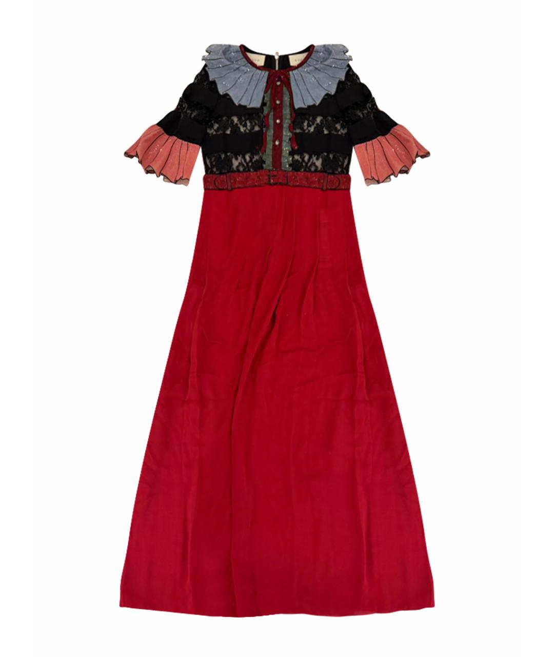 GUCCI Мульти шелковое вечернее платье, фото 1