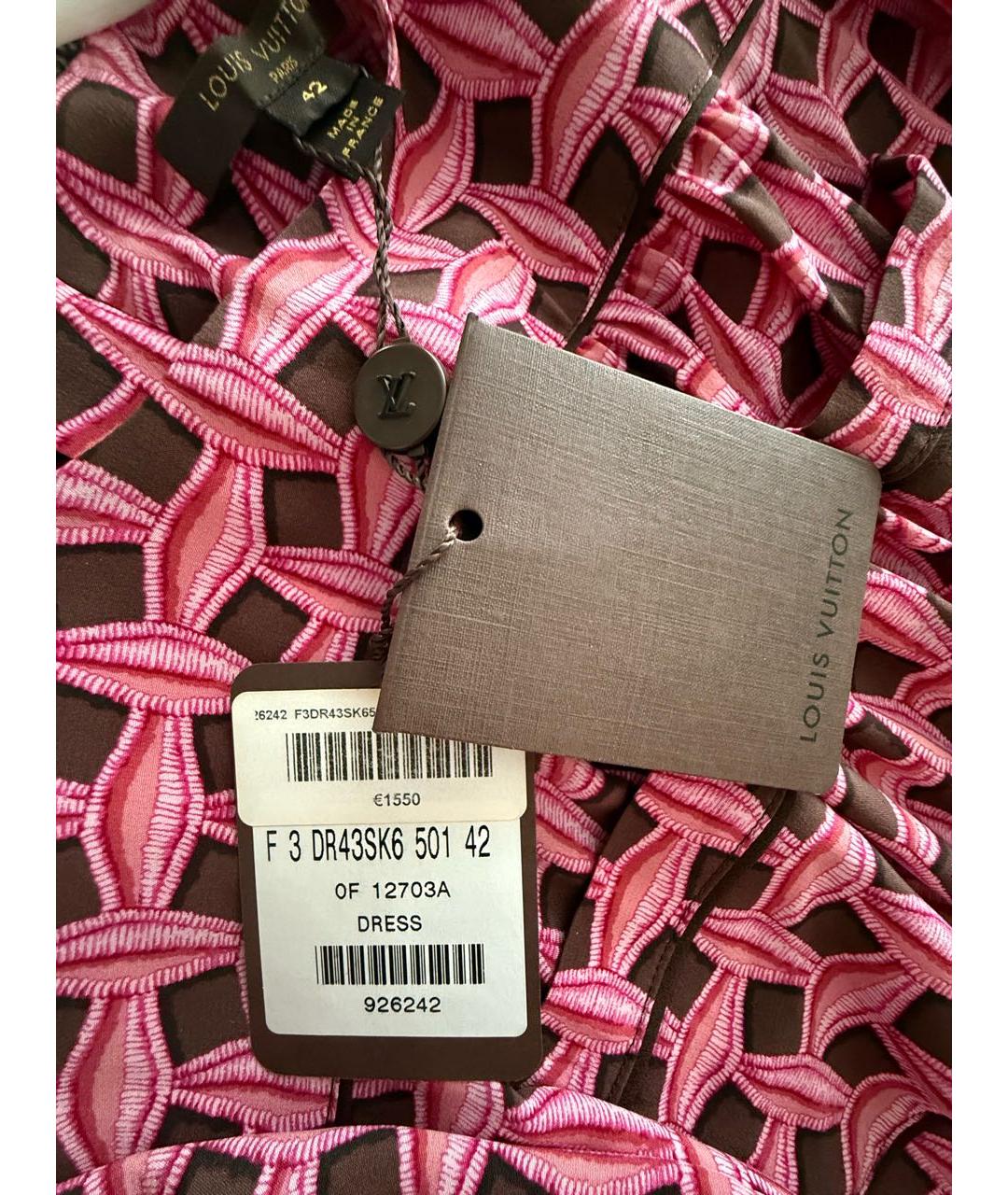 LOUIS VUITTON Розовое повседневное платье, фото 8