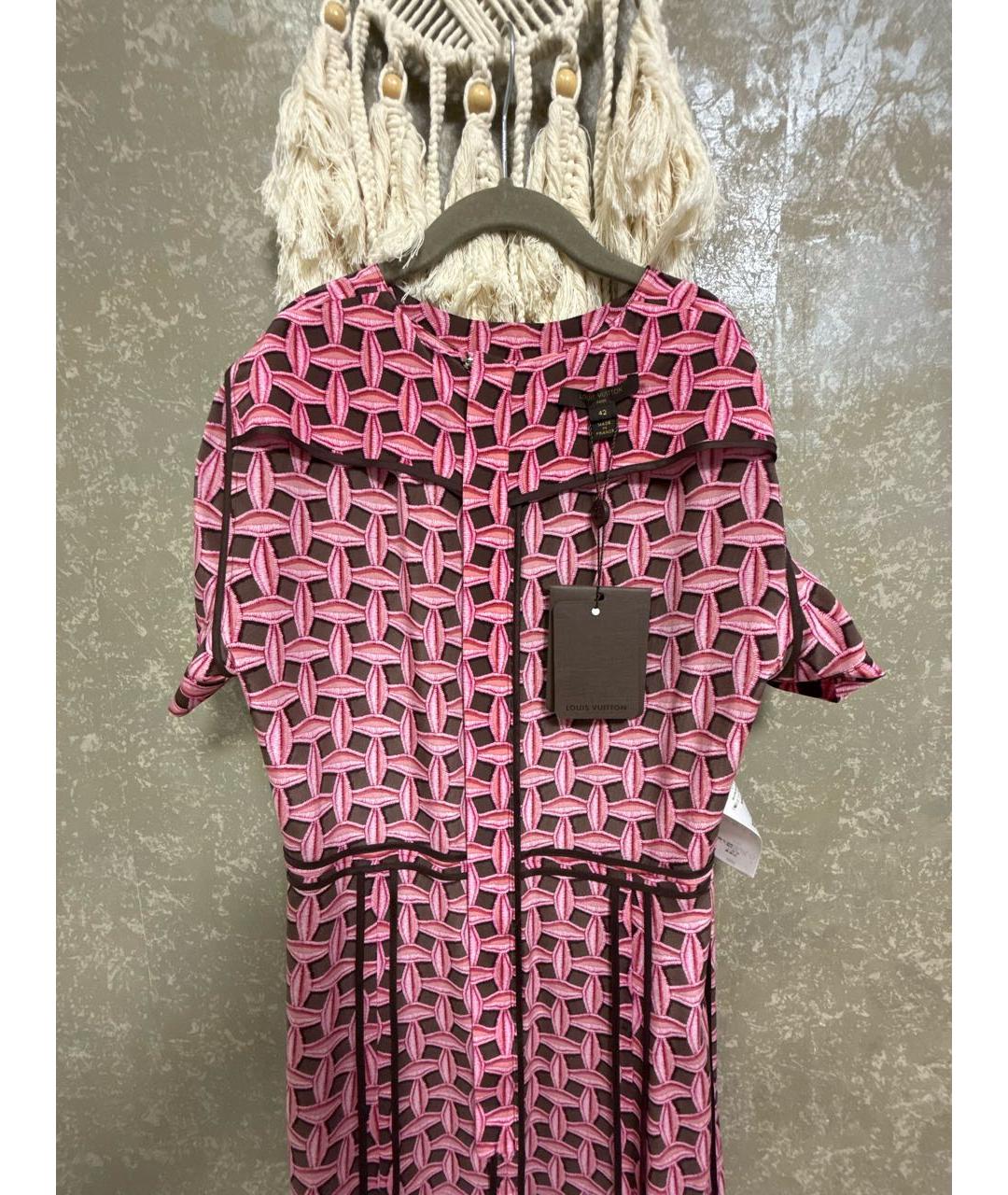 LOUIS VUITTON Розовое повседневное платье, фото 4