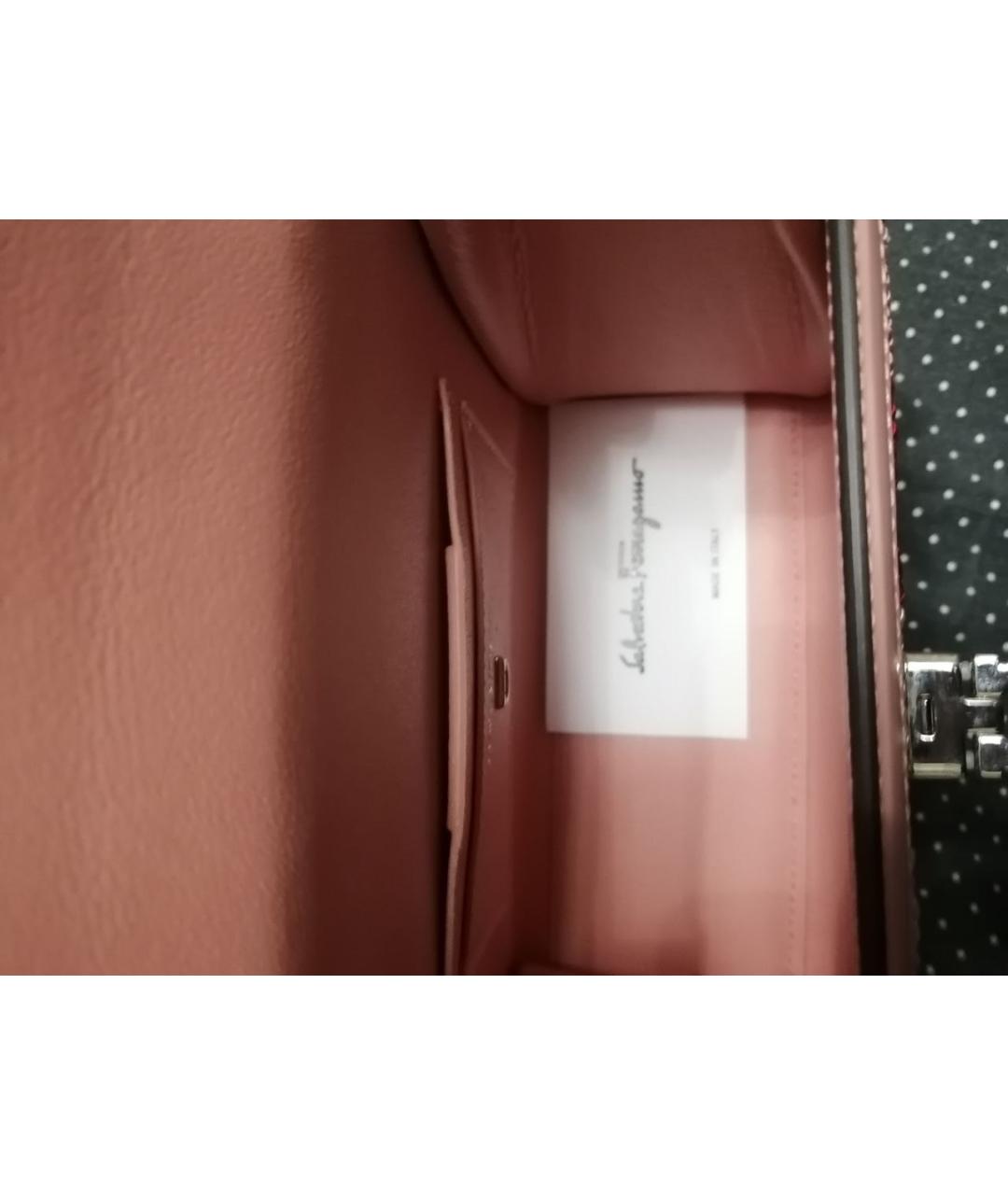 FERRAGAMO Розовая кожаная сумка через плечо, фото 4