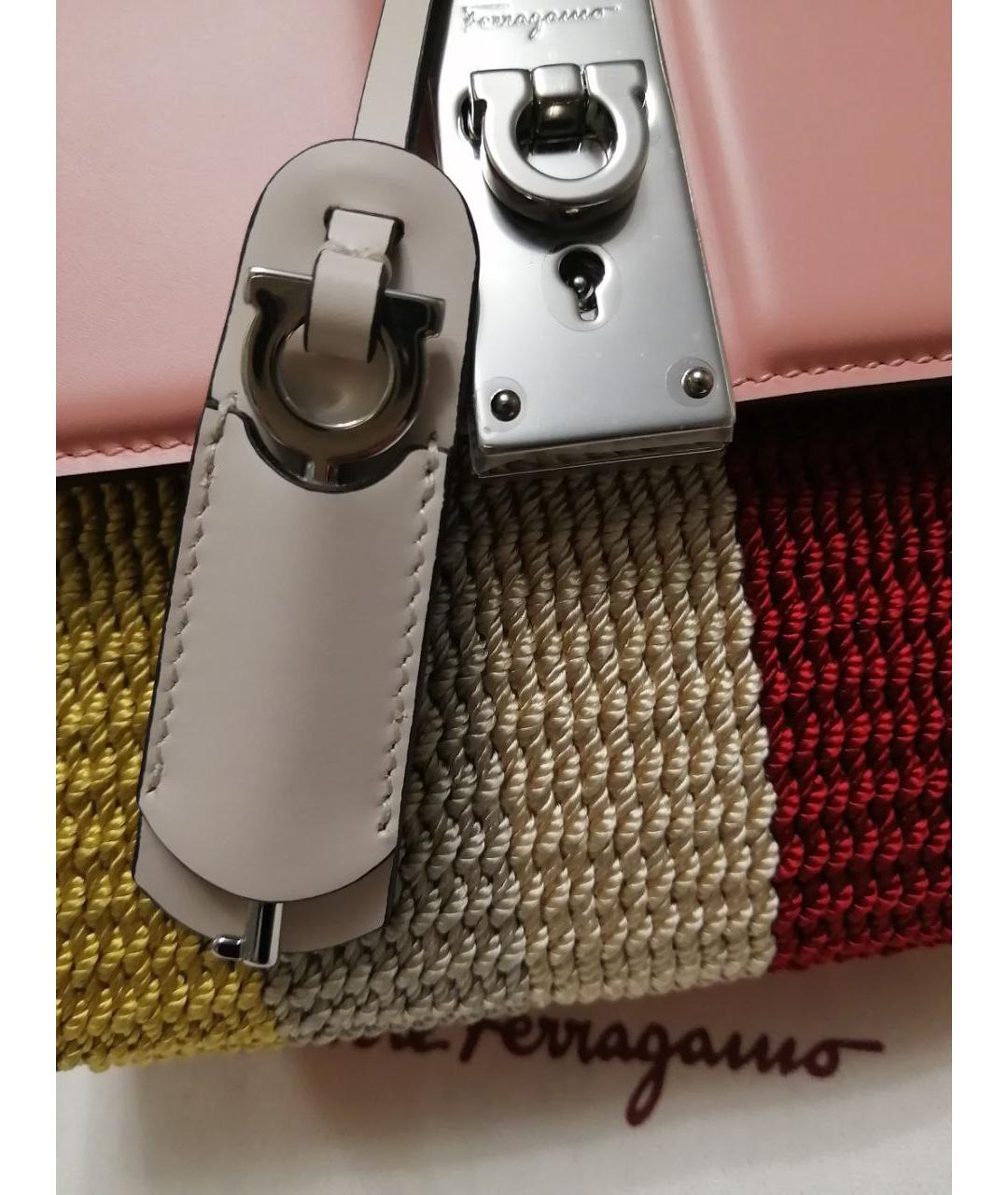 FERRAGAMO Розовая кожаная сумка через плечо, фото 5