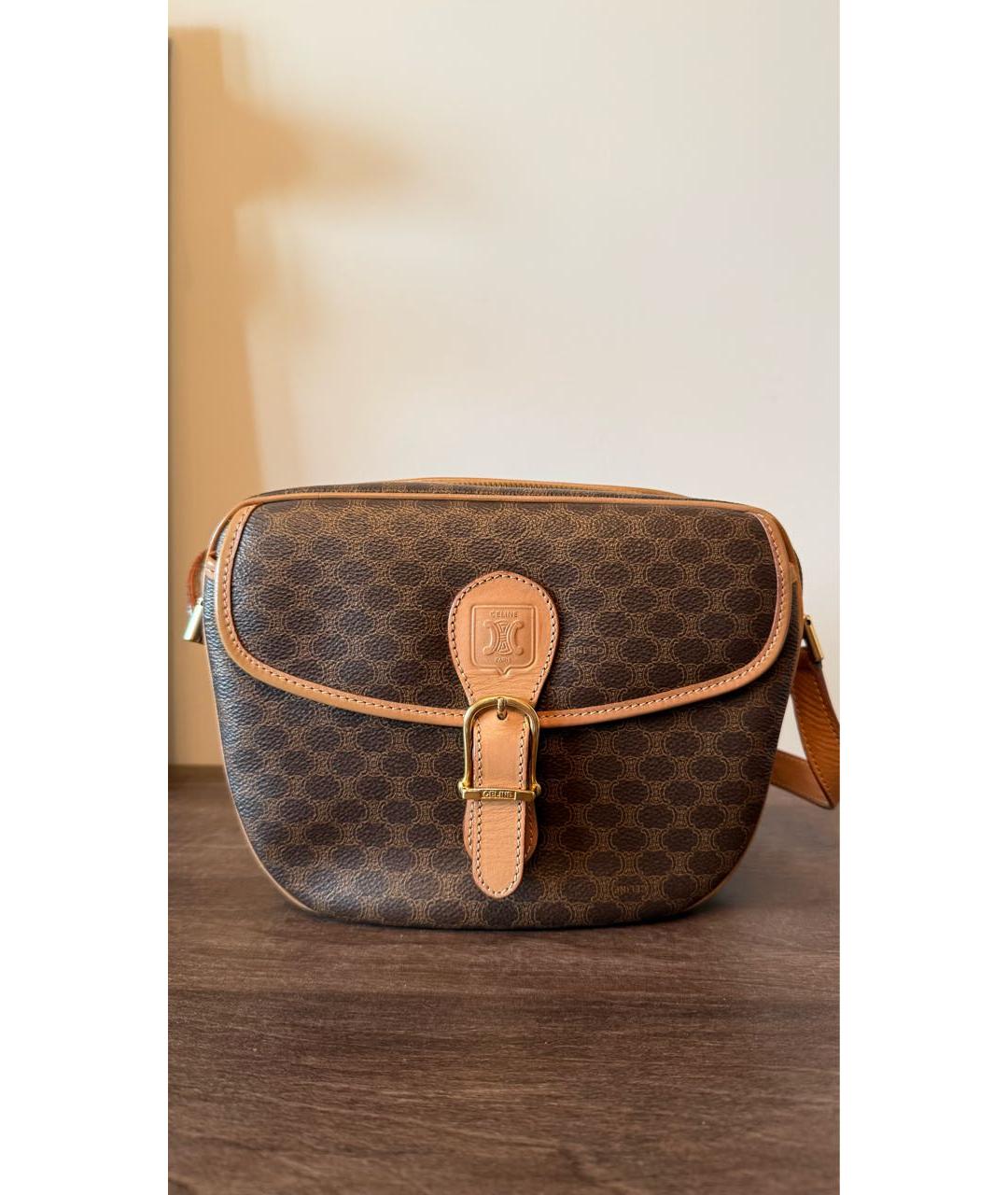 CELINE Коричневая сумка через плечо, фото 8