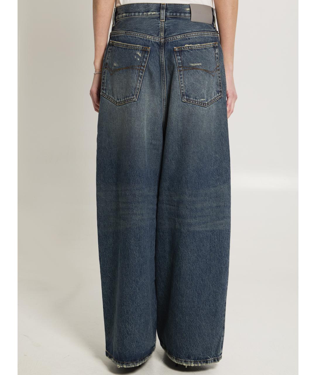 BALENCIAGA Синие хлопковые прямые джинсы, фото 4