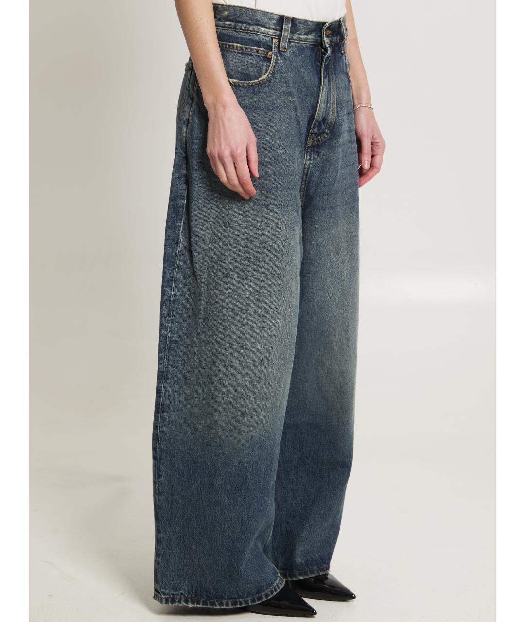 BALENCIAGA Синие хлопковые прямые джинсы, фото 2