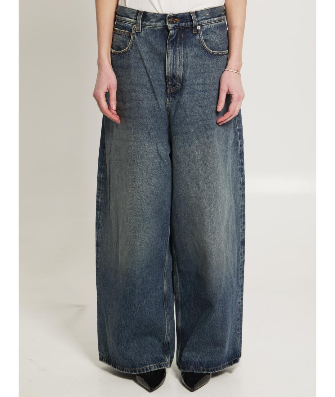 BALENCIAGA Синие хлопковые прямые джинсы, фото 5