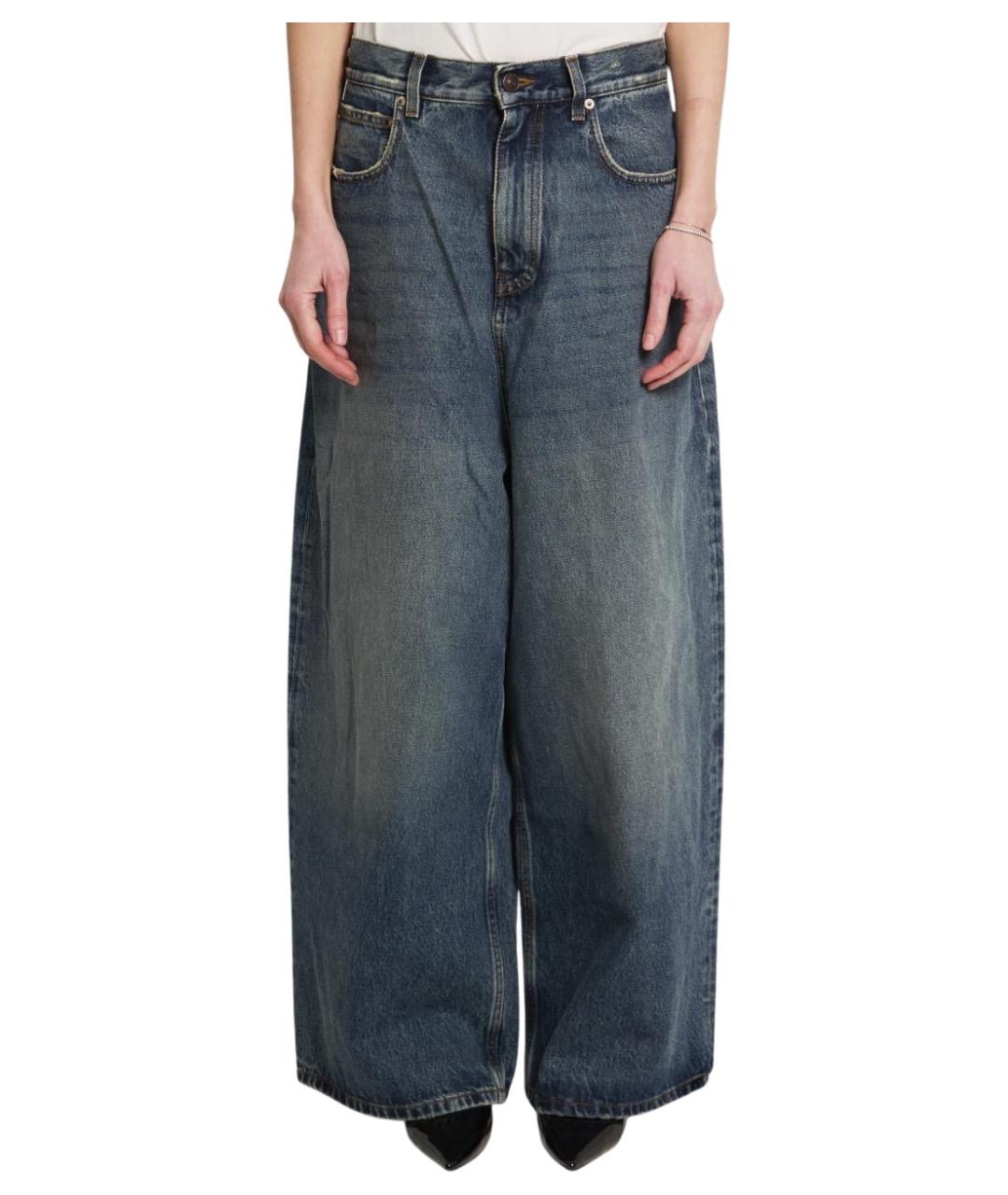 BALENCIAGA Синие хлопковые прямые джинсы, фото 1