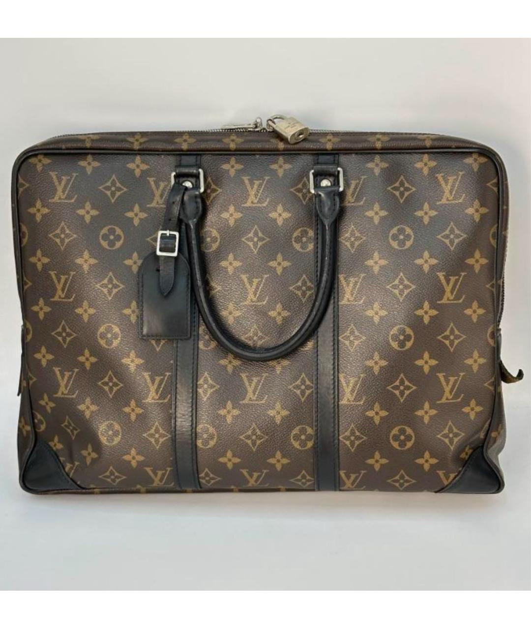 LOUIS VUITTON Коричневый портфель, фото 9