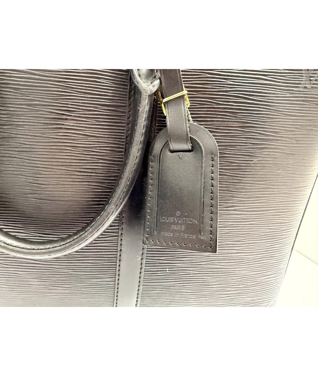 LOUIS VUITTON Черный кожаный портфель, фото 3