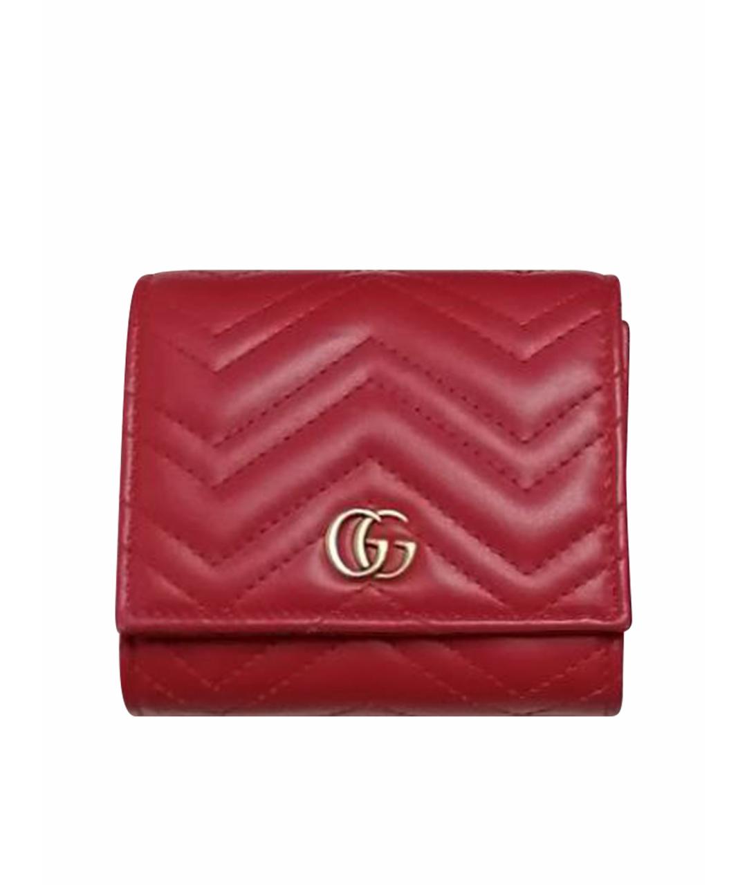GUCCI Красный кожаный кошелек, фото 1