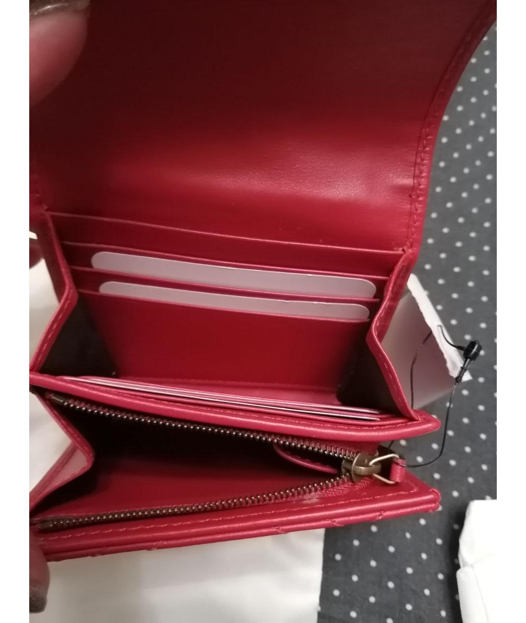 GUCCI Красный кожаный кошелек, фото 4