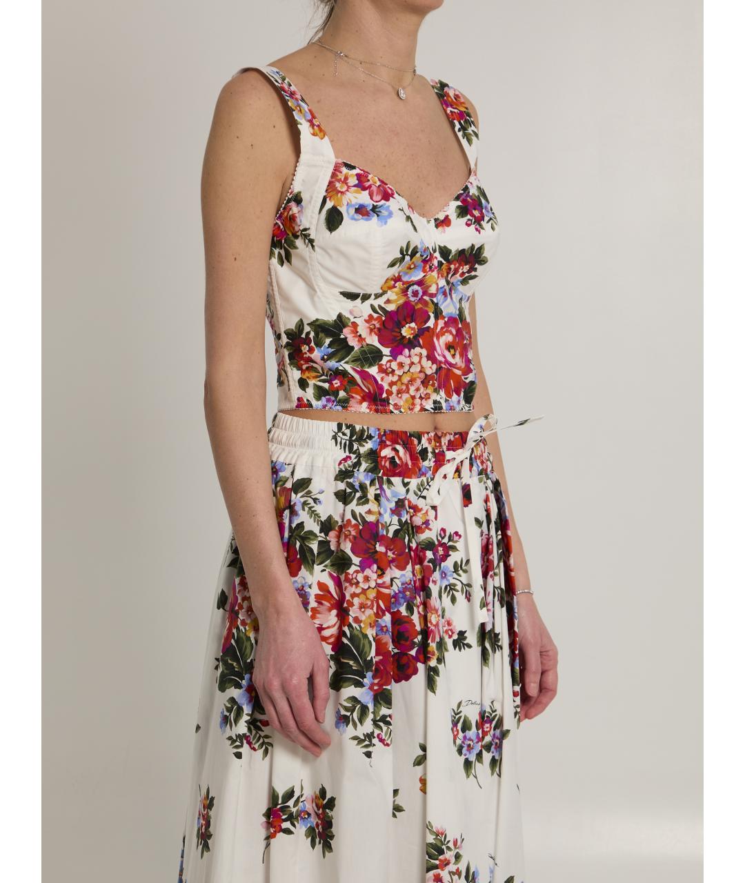 DOLCE&GABBANA Белая хлопковая футболка, фото 2