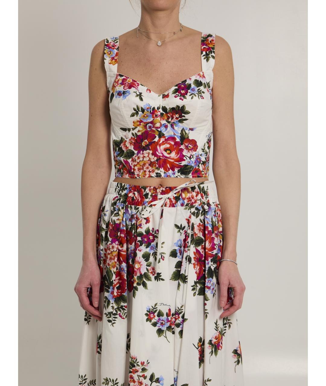 DOLCE&GABBANA Белая хлопковая футболка, фото 5