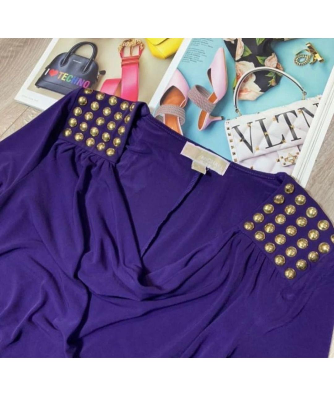 MICHAEL KORS Фиолетовое полиэстеровое повседневное платье, фото 4