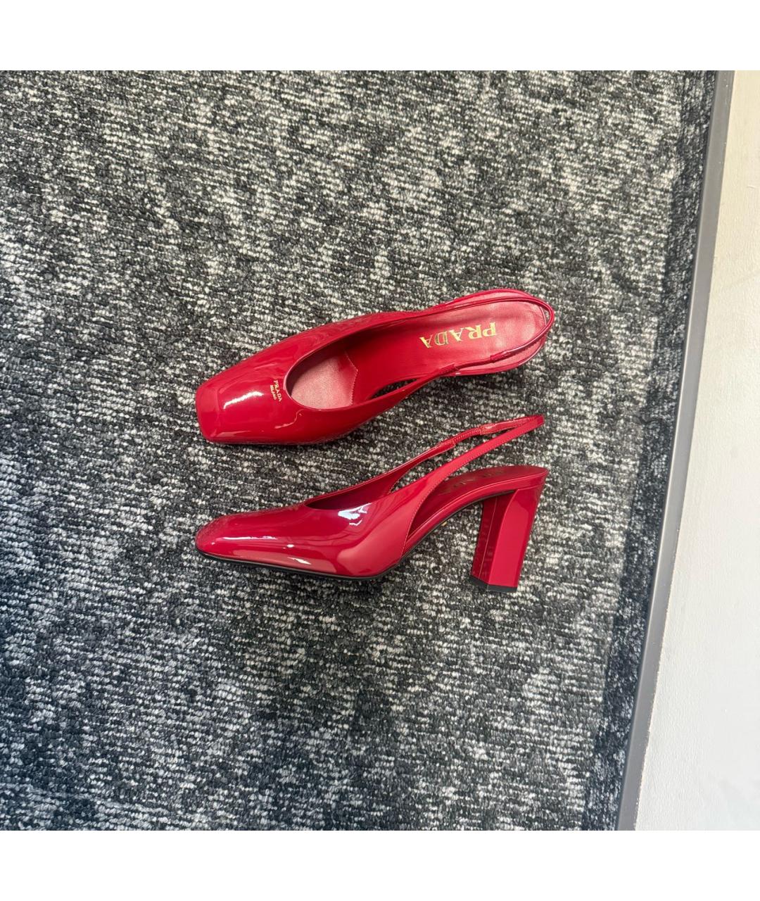 PRADA Красные туфли из лакированной кожи, фото 6