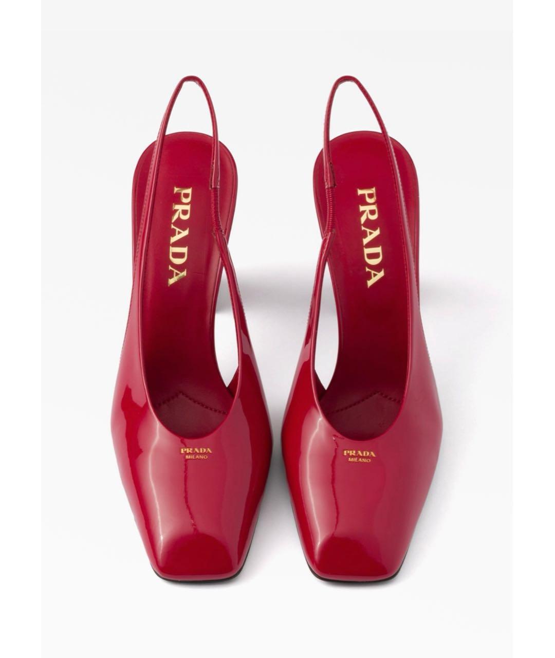 PRADA Красные туфли из лакированной кожи, фото 3