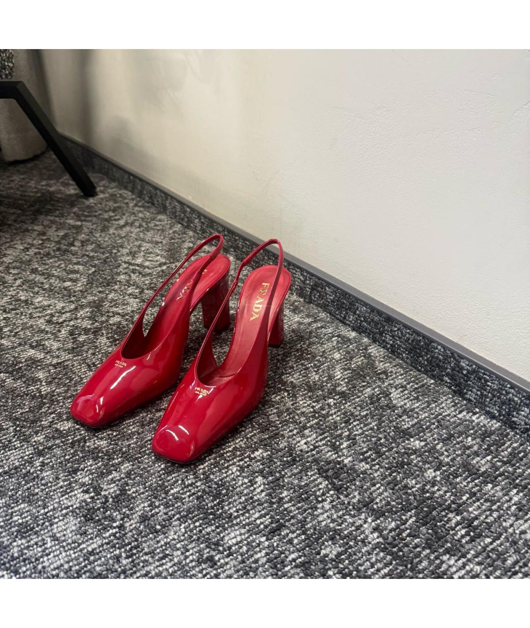 PRADA Красные туфли из лакированной кожи, фото 7