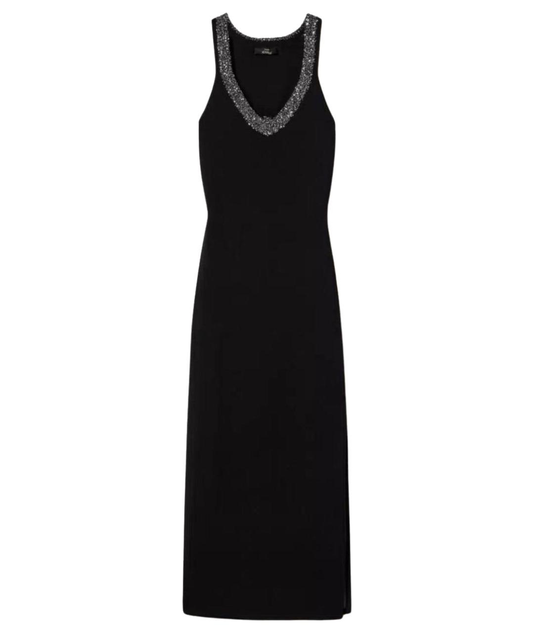 TWIN-SET Черное вискозное коктейльное платье, фото 1