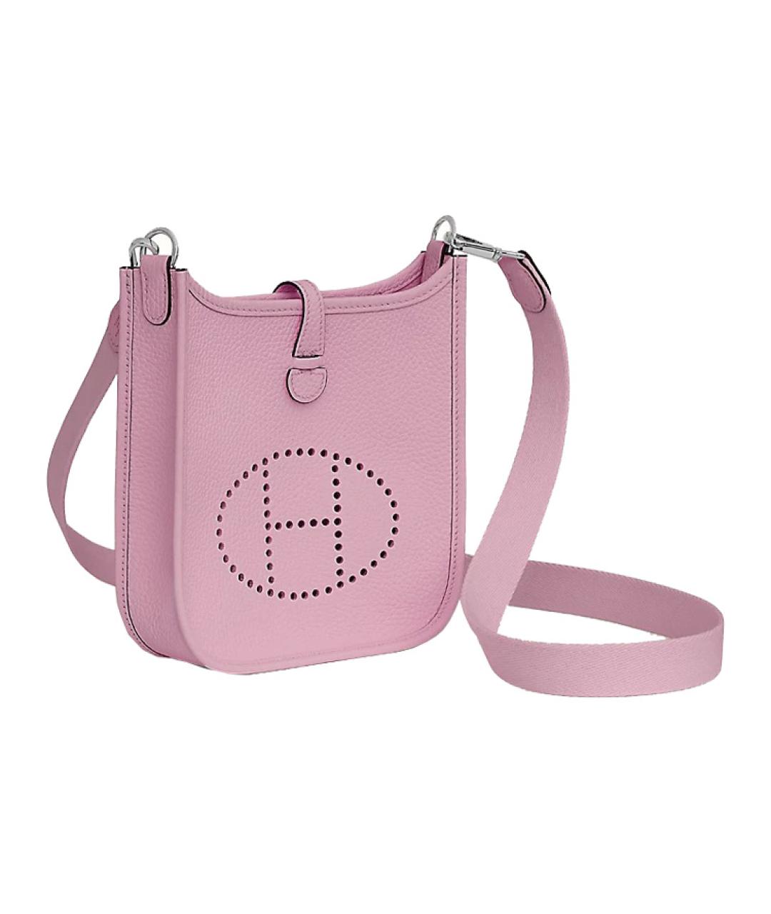 HERMES Розовая кожаная сумка через плечо, фото 2