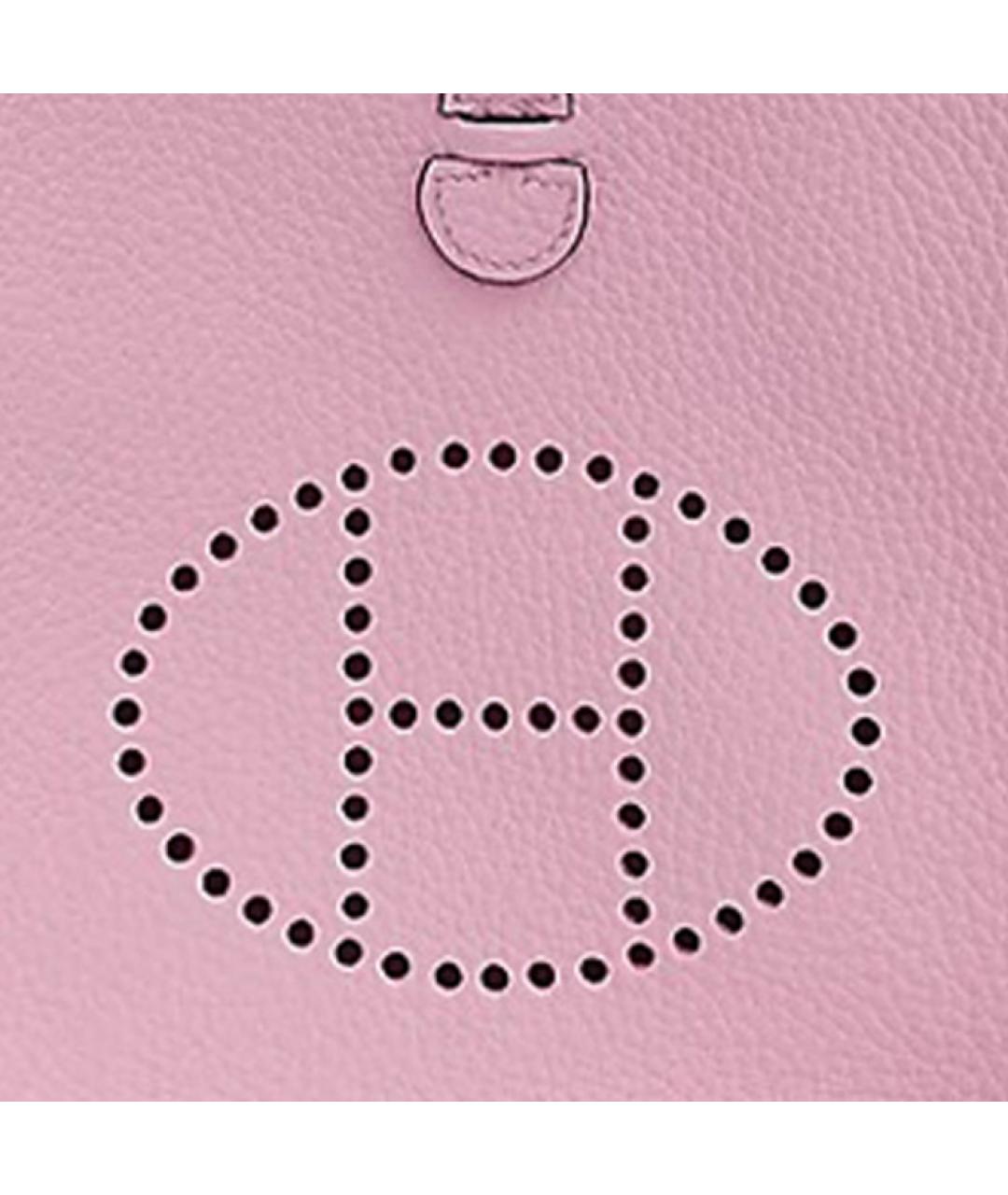 HERMES Розовая кожаная сумка через плечо, фото 5