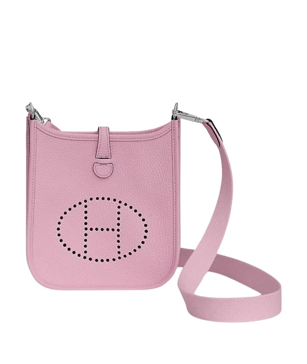 HERMES Розовая кожаная сумка через плечо, фото 1