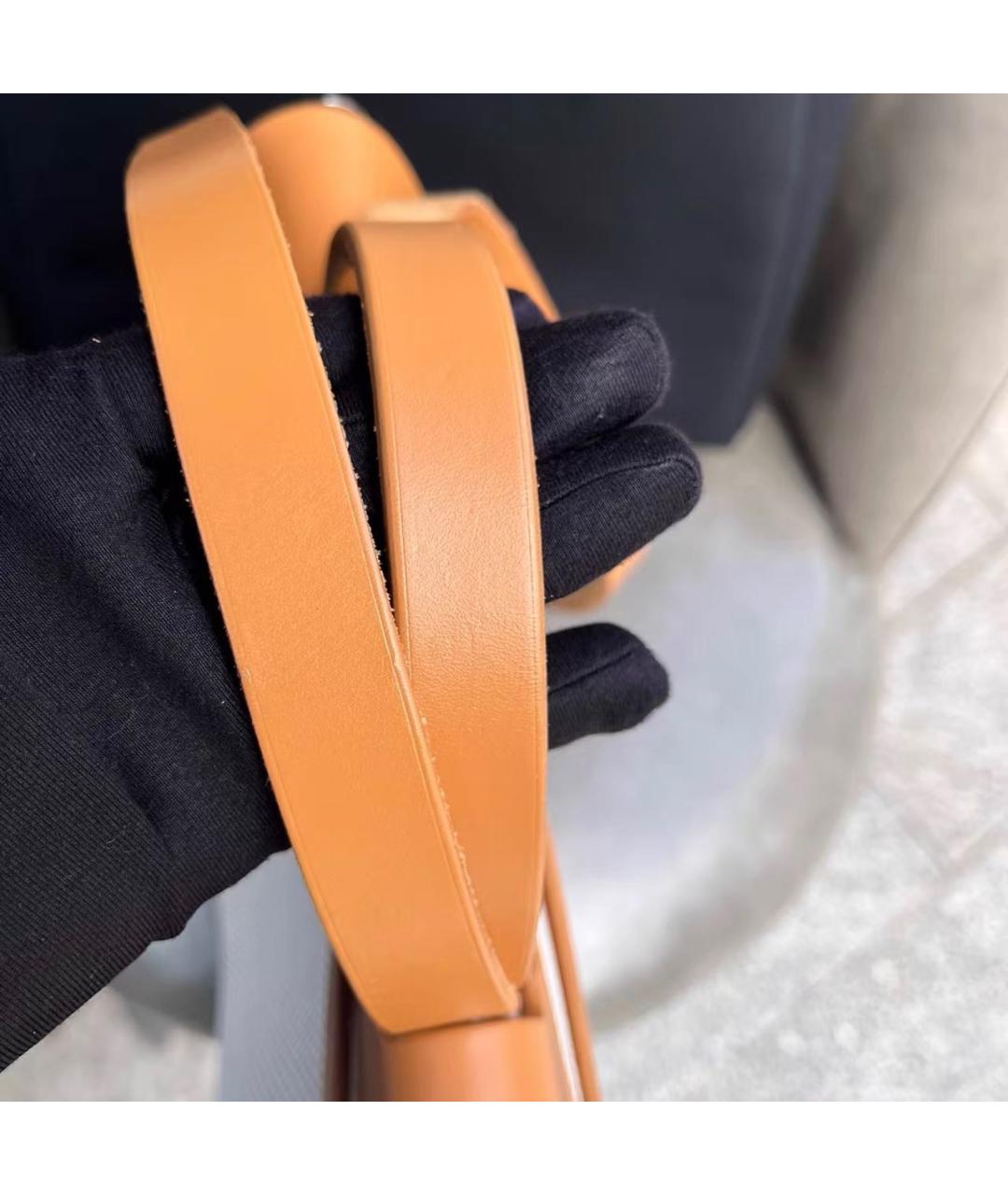 HERMES Коричневая тканевая сумка через плечо, фото 6