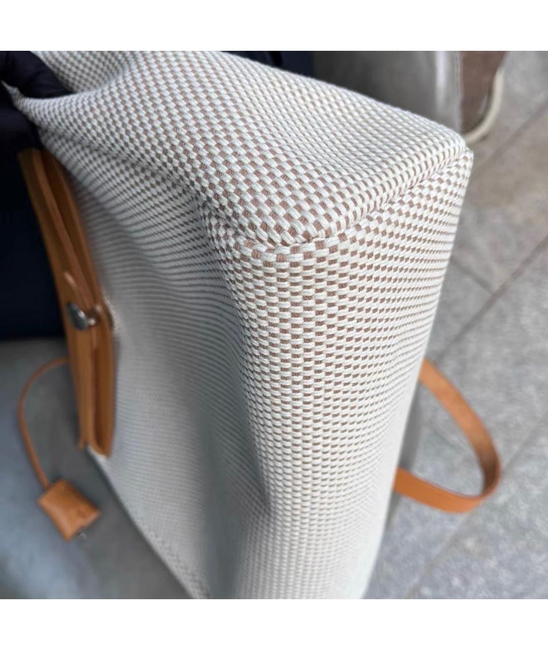 HERMES Коричневая тканевая сумка через плечо, фото 8