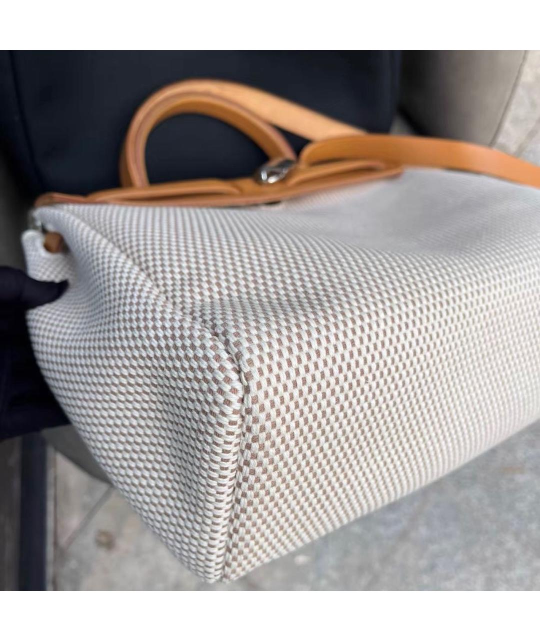 HERMES Коричневая тканевая сумка через плечо, фото 7